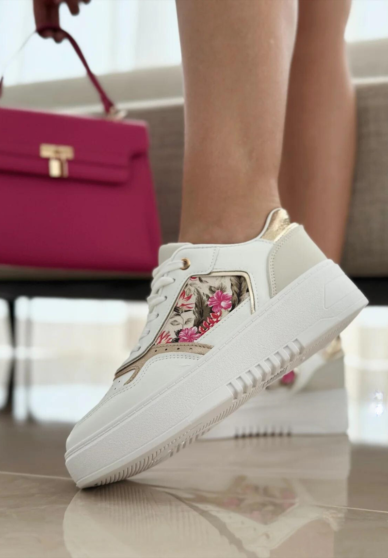 Sneakers avec motif blanc - Aria