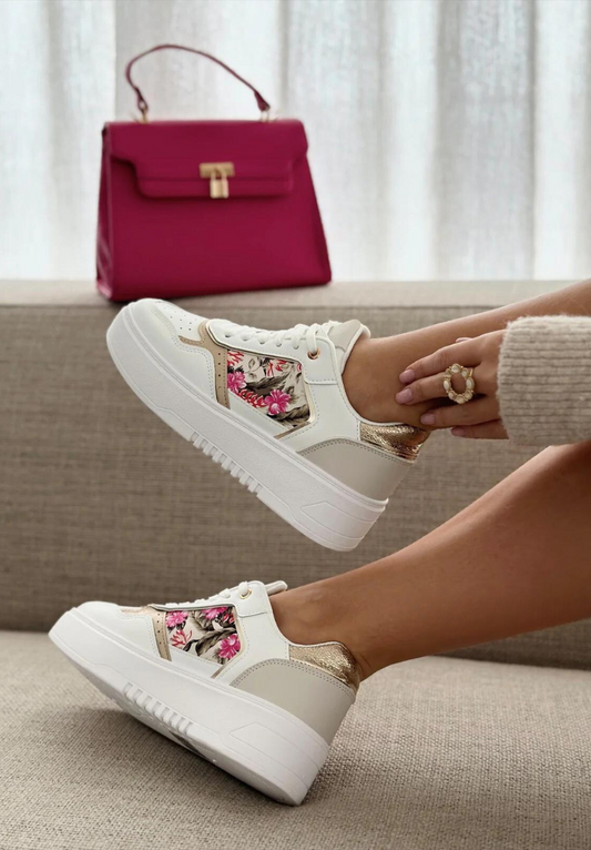 Sneakers avec motif blanc - Aria