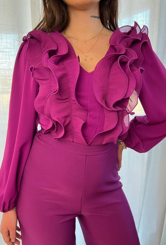 Combinaison à volants plissé - Béatrice