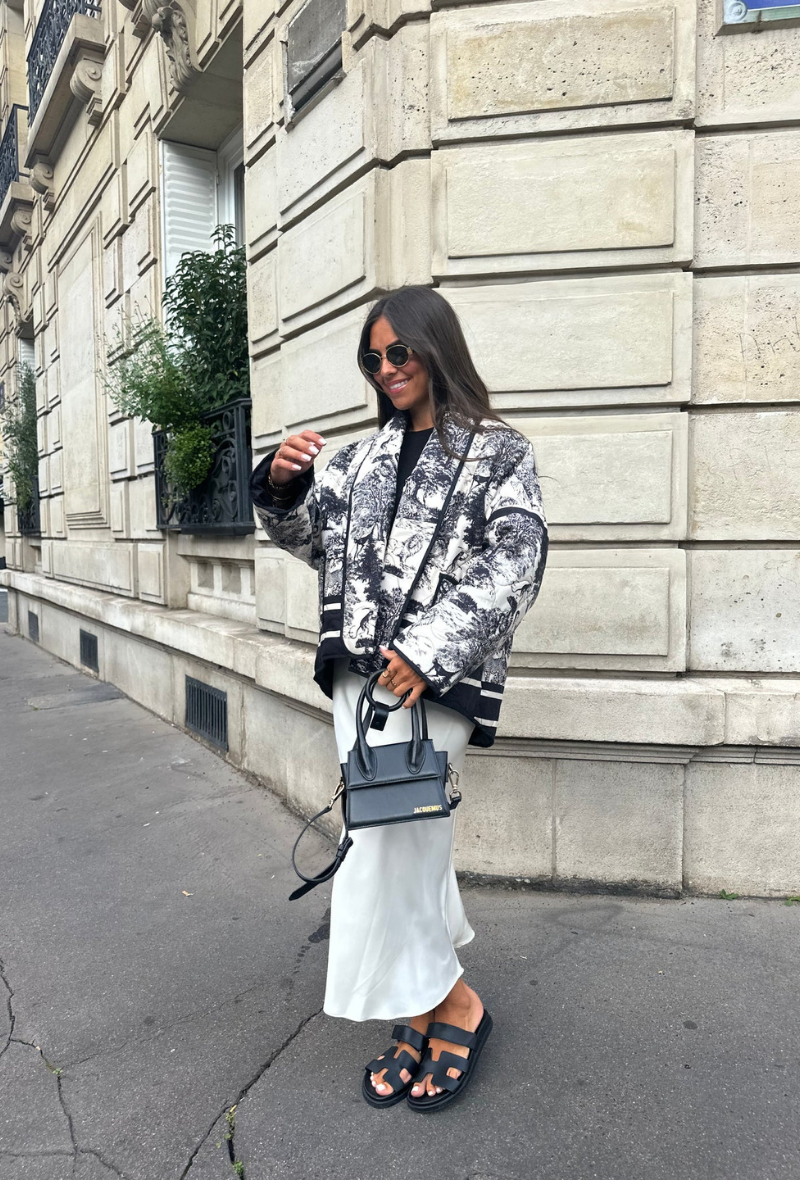 Veste imprimée avec motif noir - Camilla