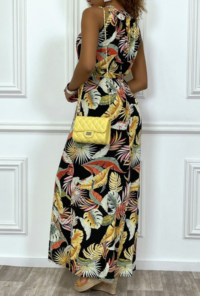 Robe longue avec col rond et dernière pièce disponible - Lara