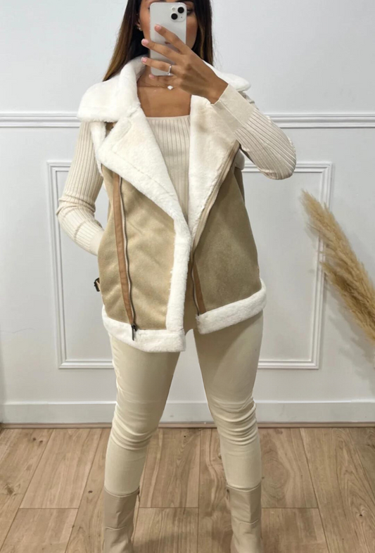 Bombardier ultra tendance beige - Mélissa