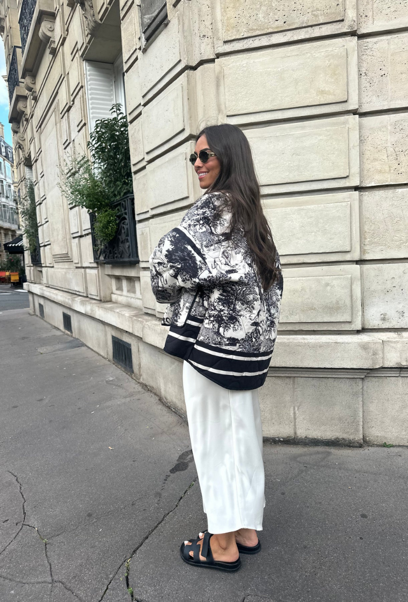 Veste imprimée avec motif noir - Camilla