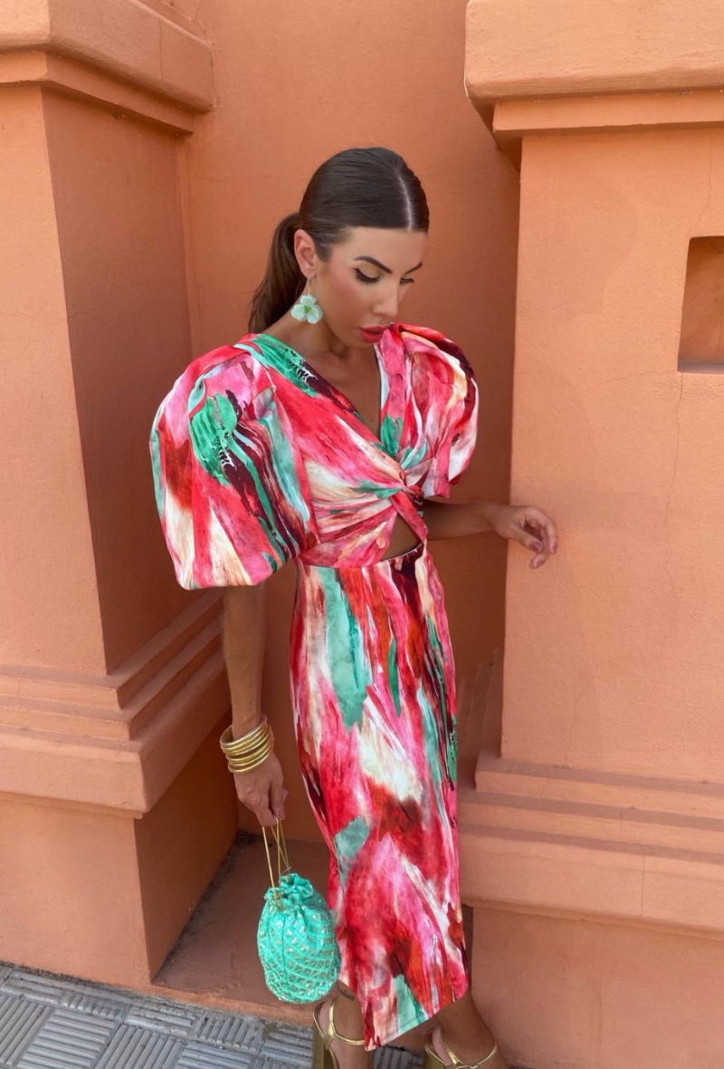 Robe imprimée à manches courtes - Veroli