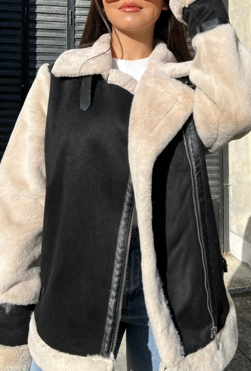Veste en fourrure noir - Ancy