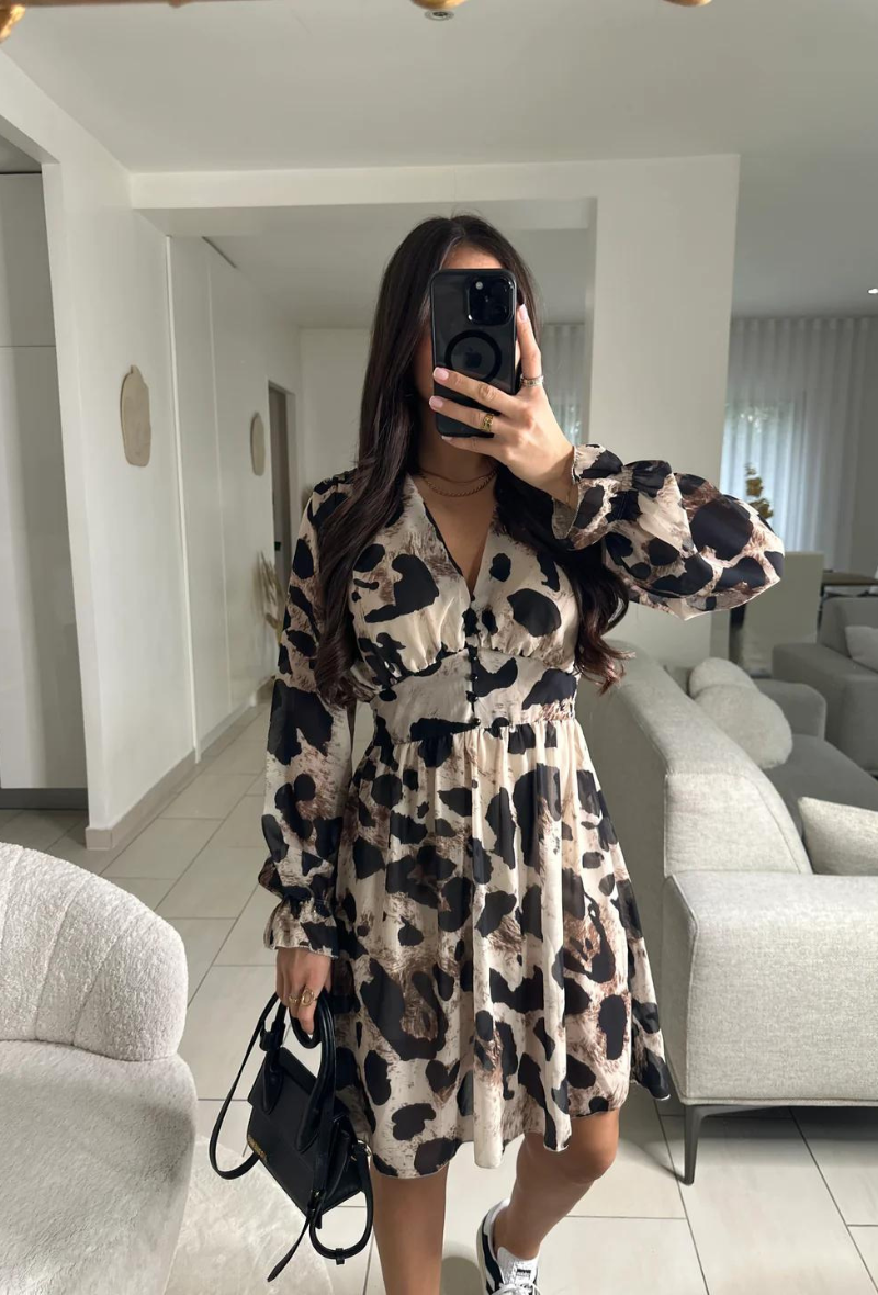 Robe courte beige - Wickly