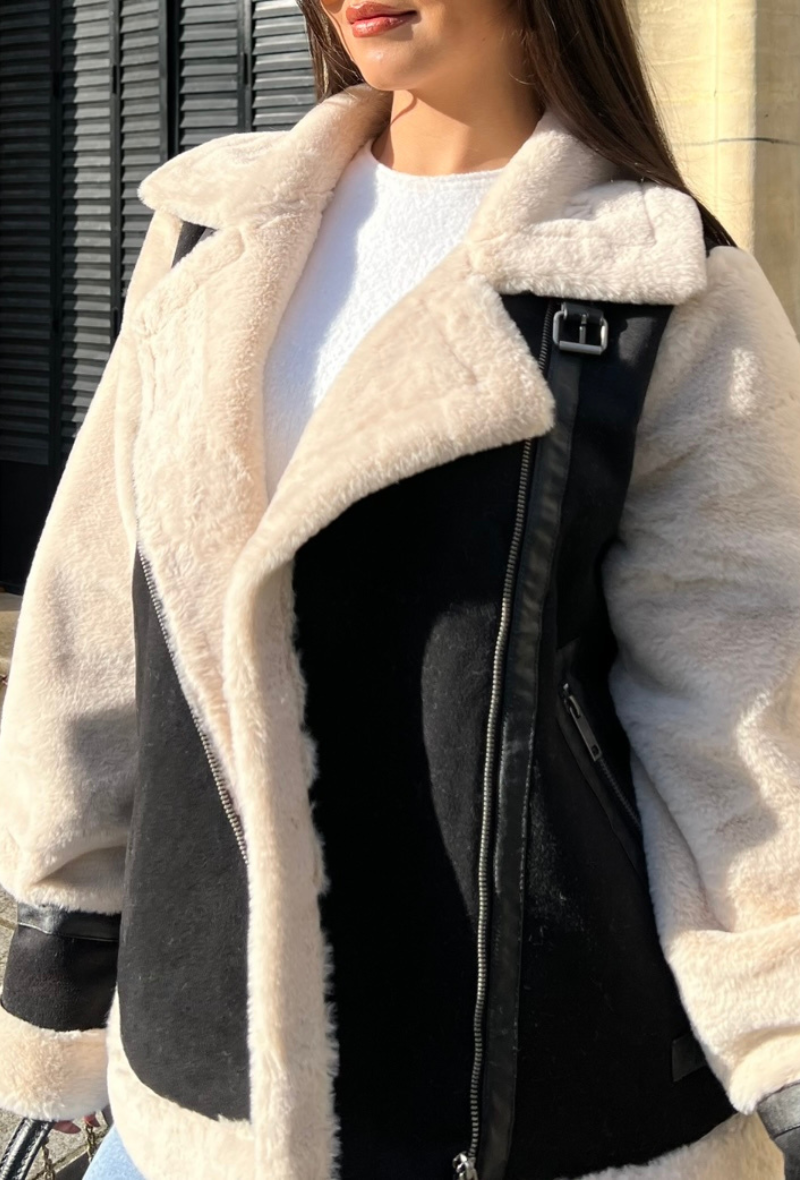 Veste en fourrure noir - Ancy