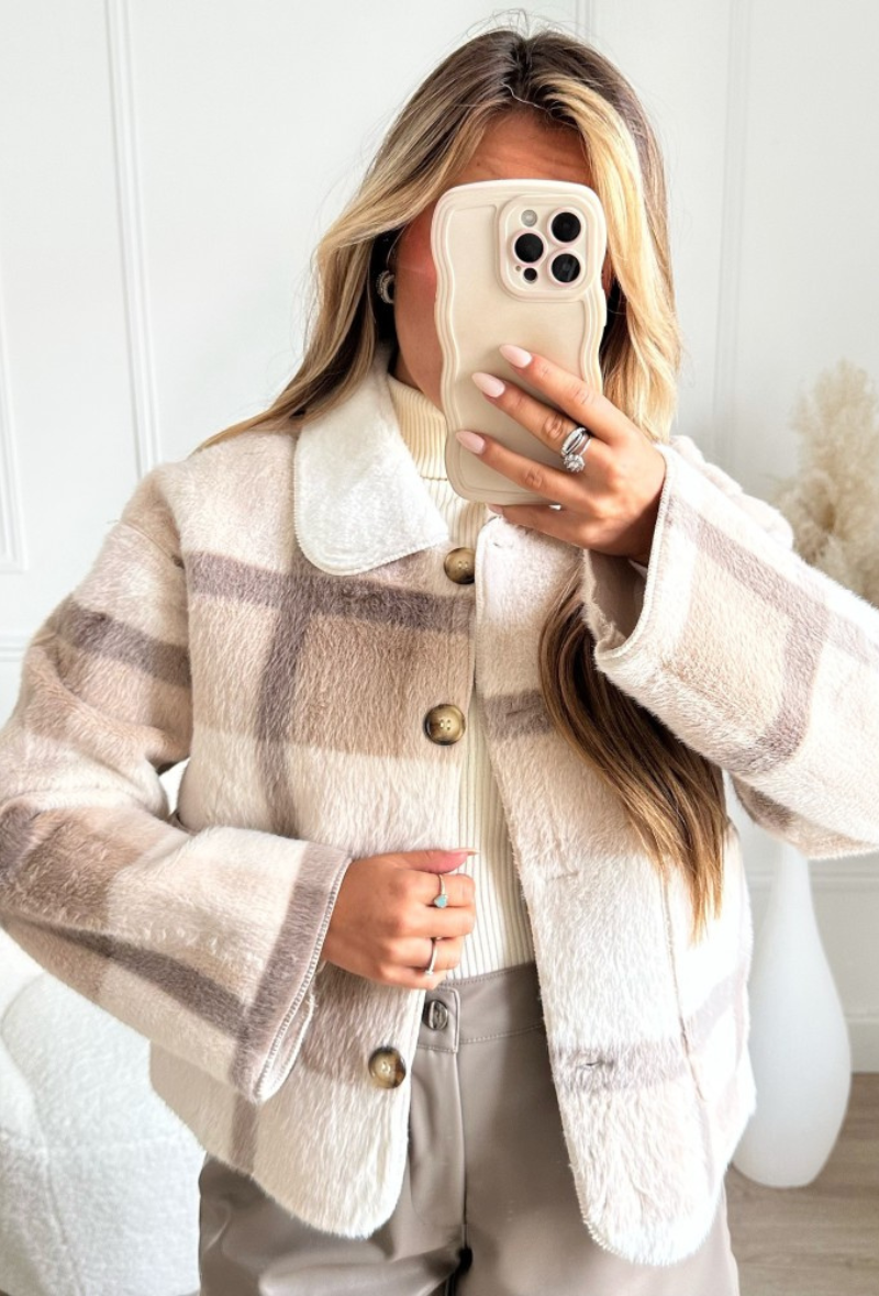 Manteau hyper doux beige - Betty