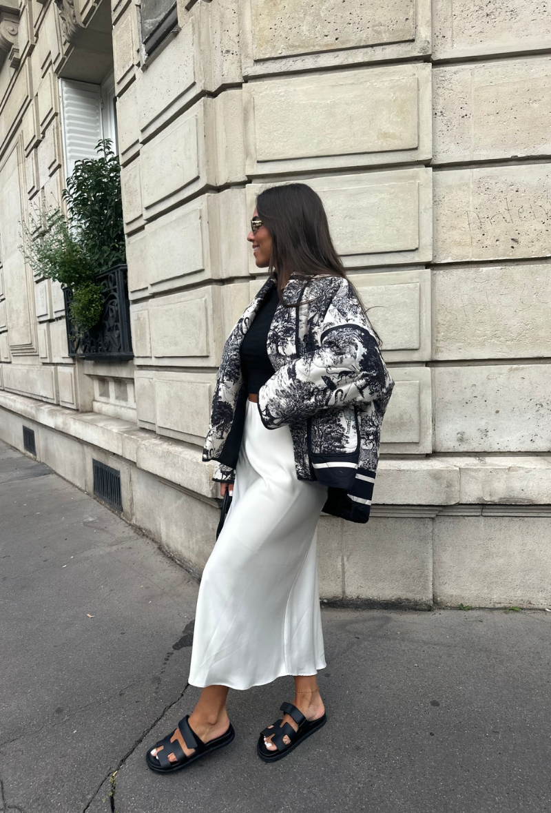 Veste imprimée avec motif noir - Camilla