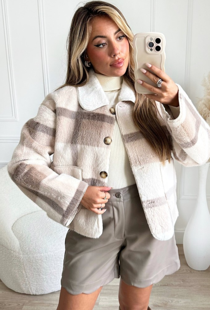 Manteau hyper doux beige - Betty