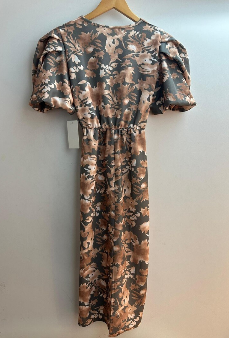 Robe élégante manche bouffante - Olivia