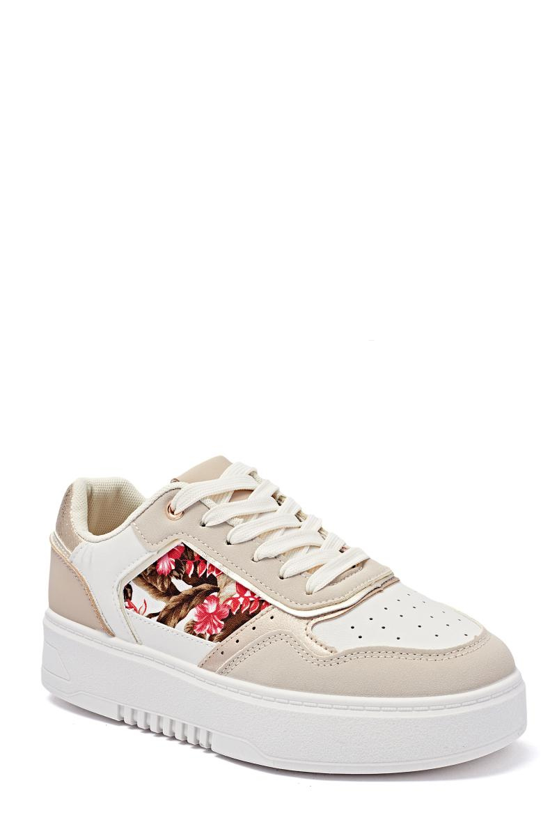 Sneakers avec motif beige - Aria