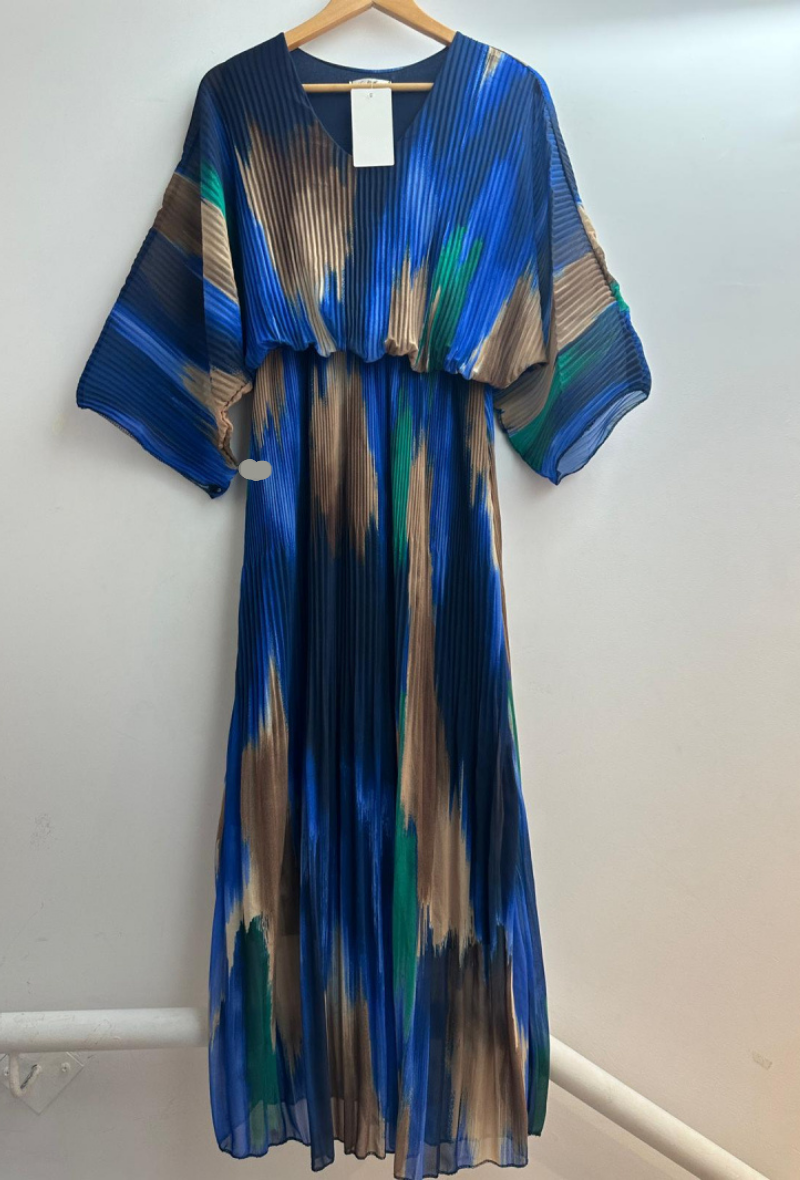 Robe longue imprimée plissé - Sanaa