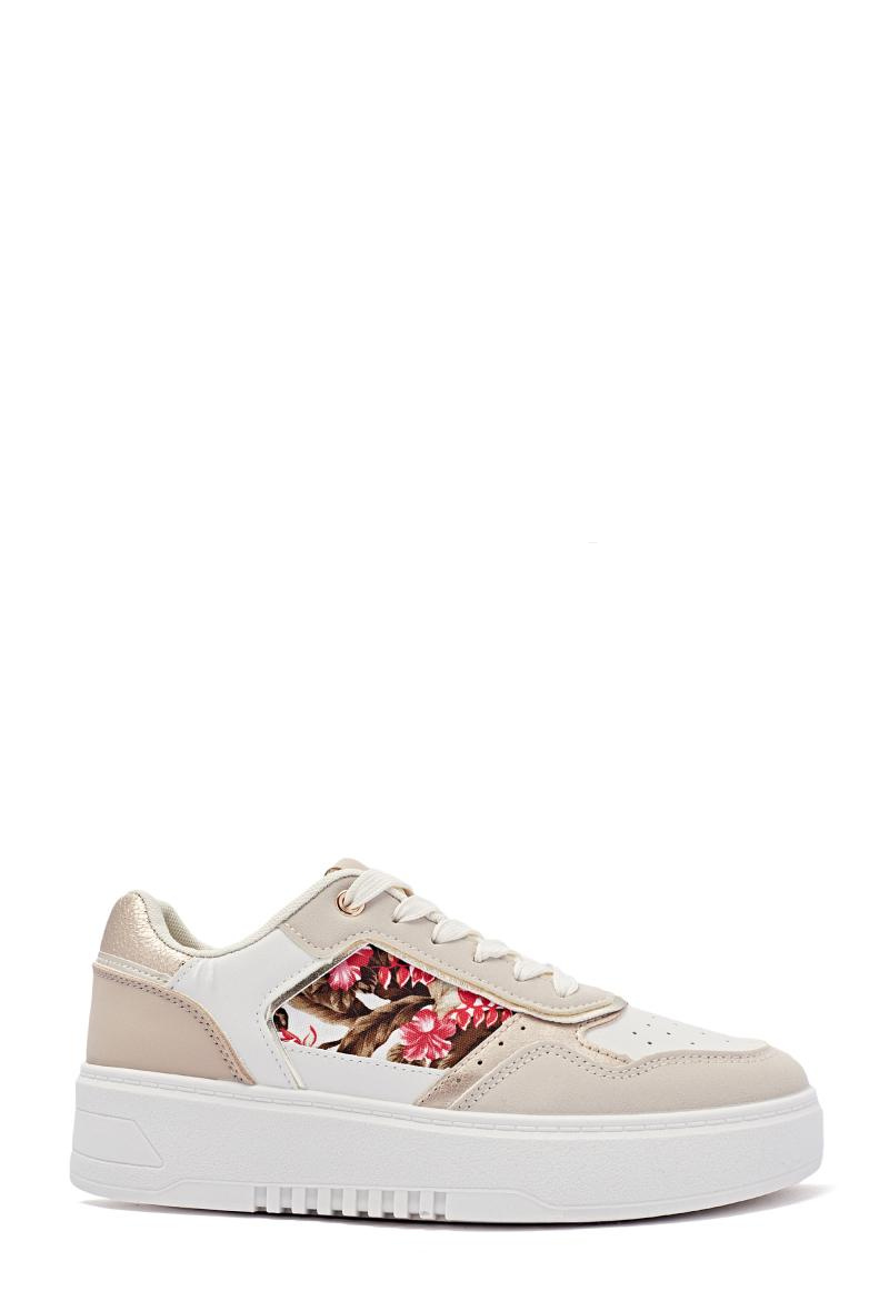 Sneakers avec motif beige - Aria