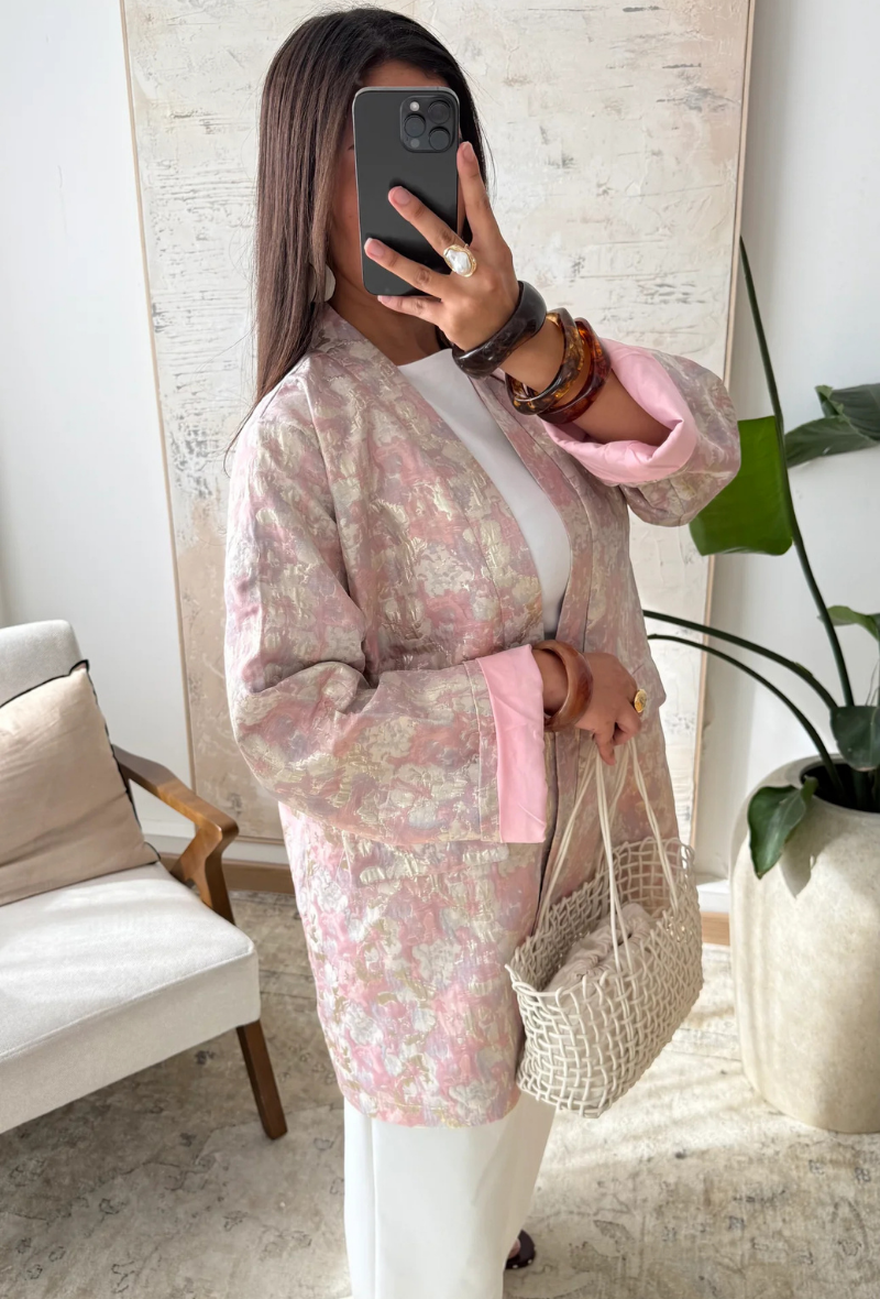 Veste mi-long style kimono dernier RÉASSORT - Pinky