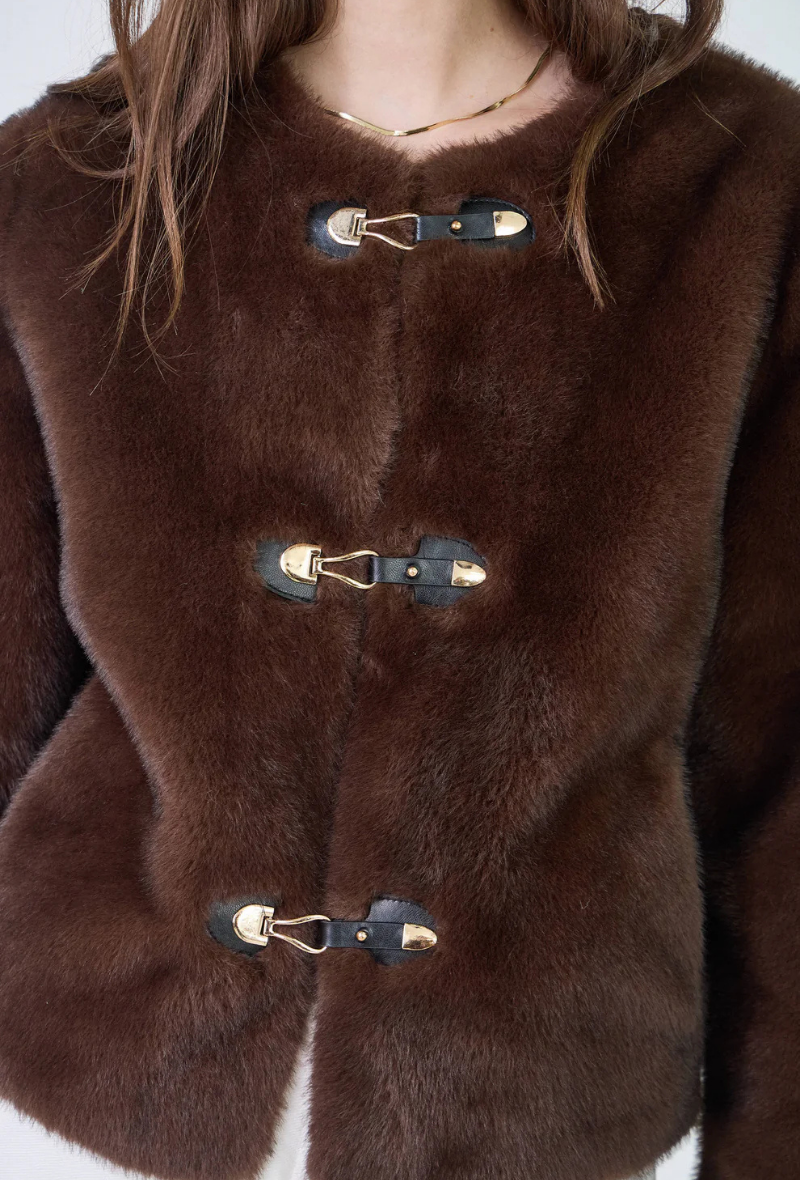 Veste en fausse fourrure disponible en plusieurs couleurs - Billy