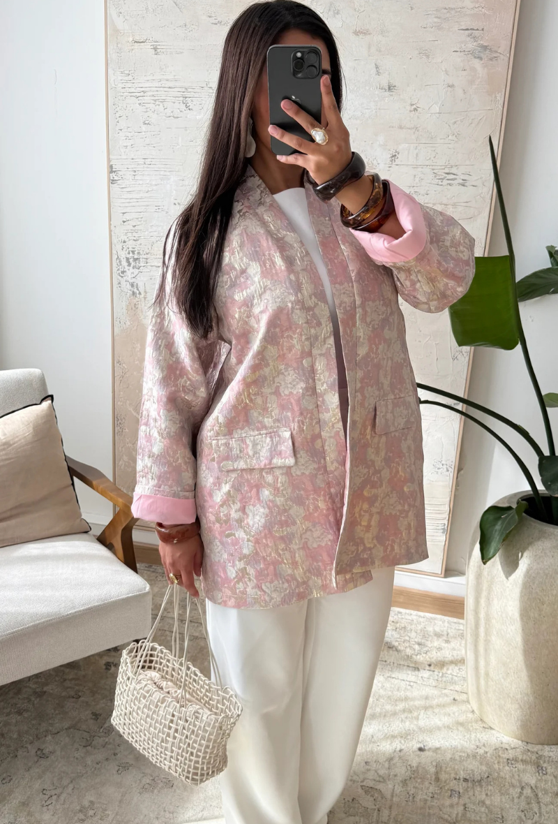Veste mi-long style kimono dernier RÉASSORT - Pinky