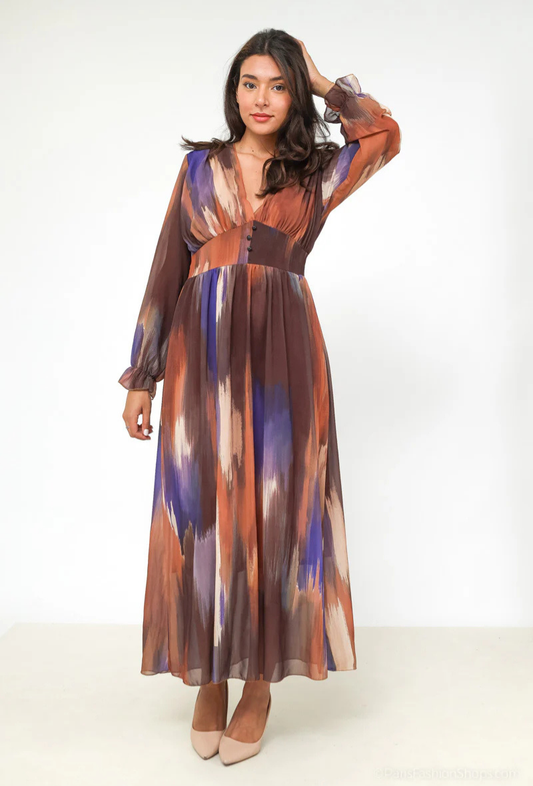 Dernier RÉASSORT robe longue tendance à Paris - Léonie