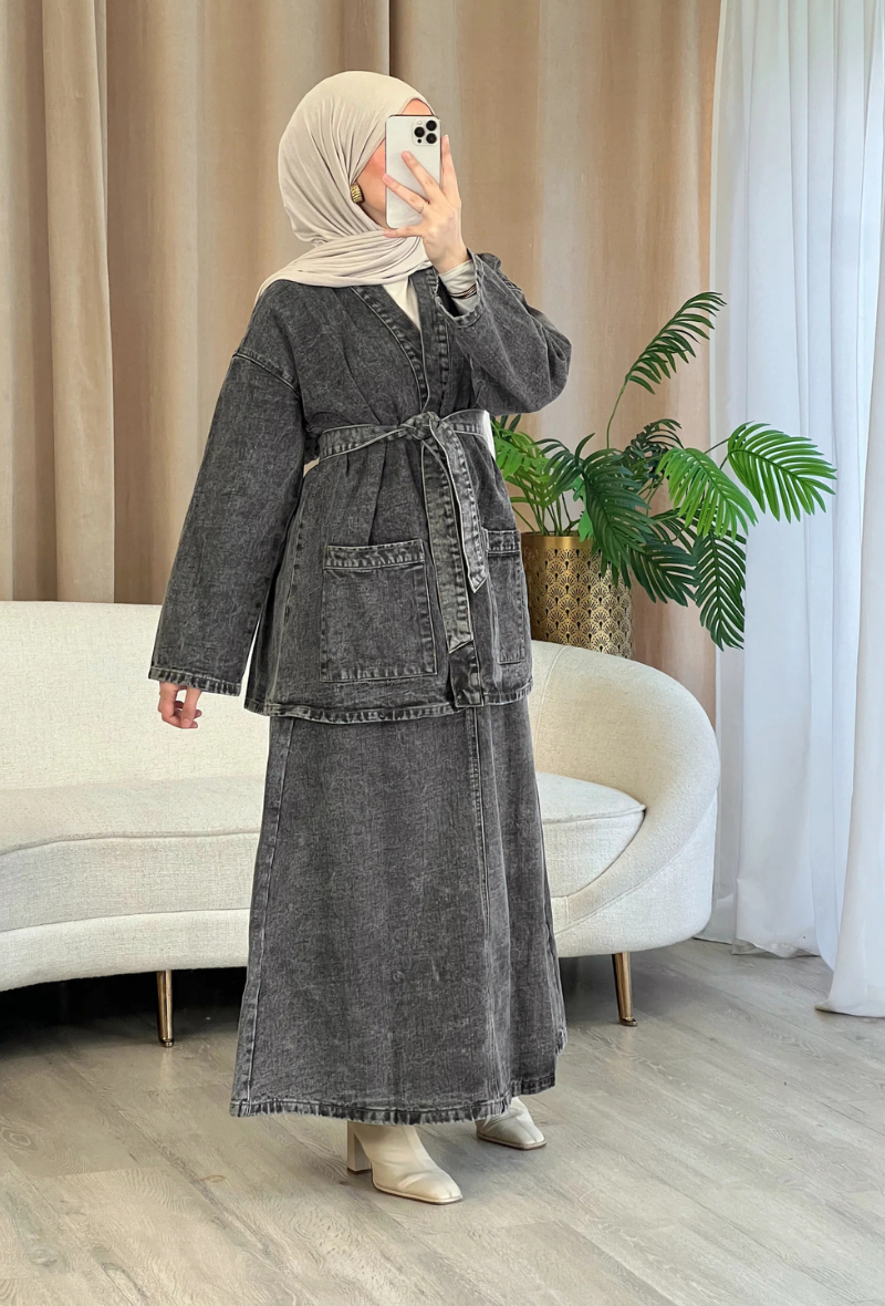 Ensemble denim en coton un bestseller à Paris - Zadaya