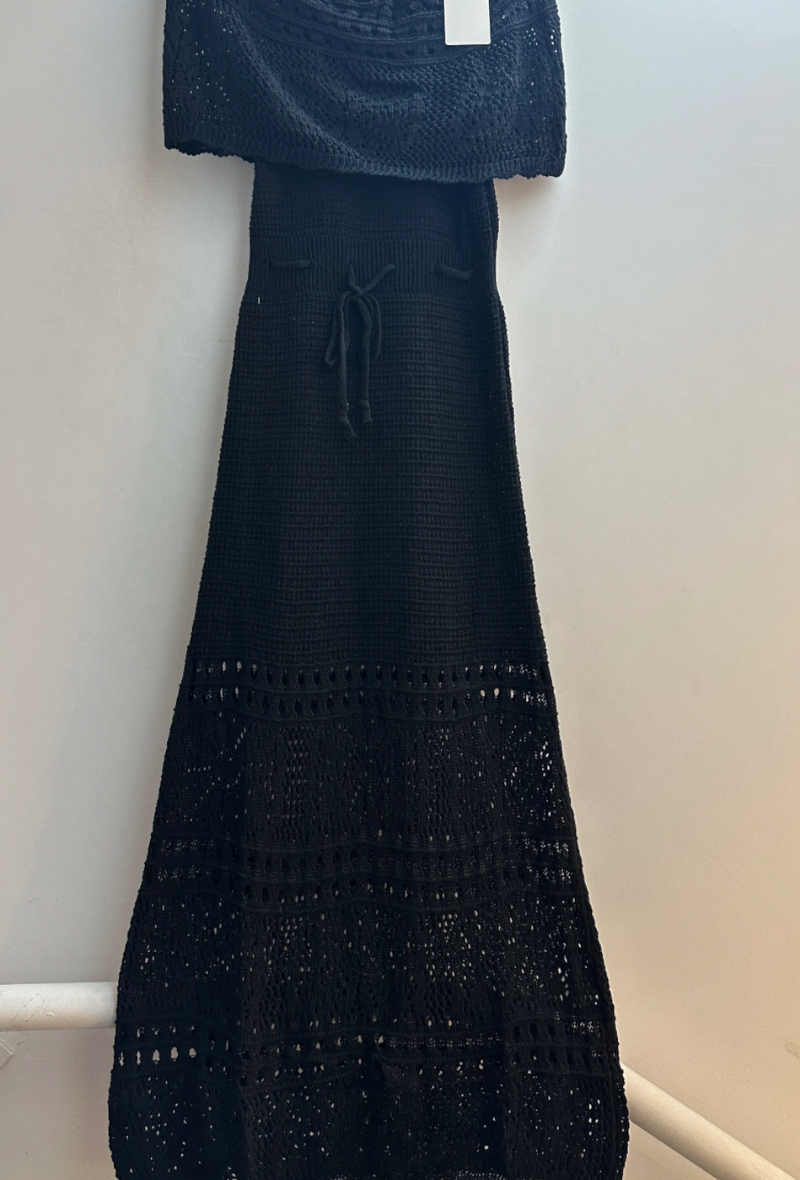 Robe longue bohème en maille crocheté dernier RÉASSORT - California