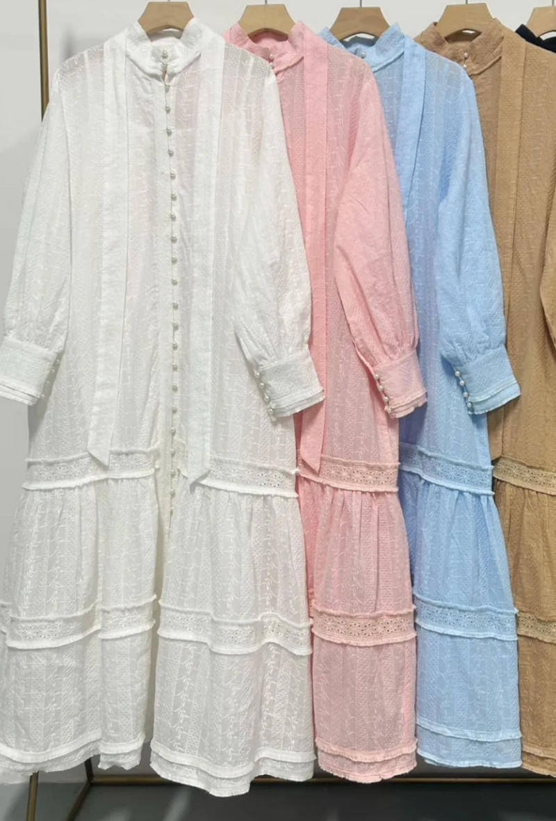 Dernier RÉASSORT robe longue en coton disponible en plusieurs couleurs - July