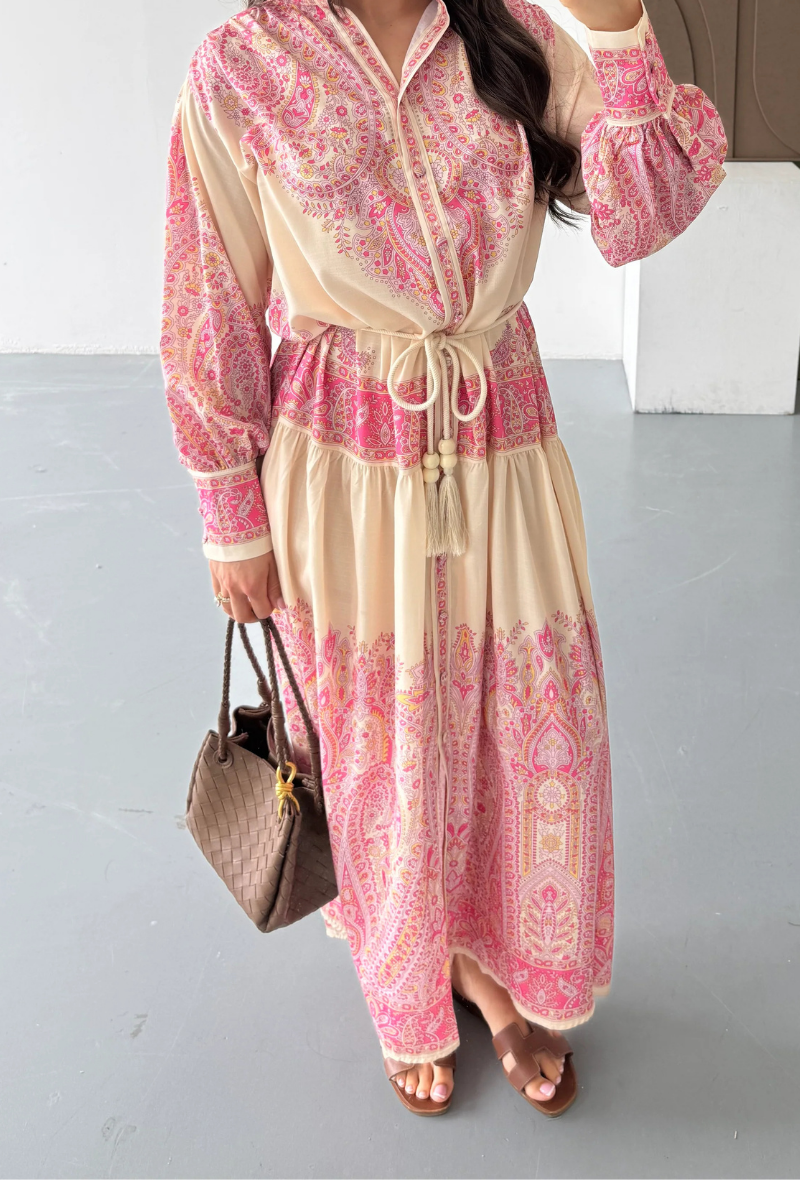 Robe longue rose un véritable BESTSELLER à PARIS - Greta