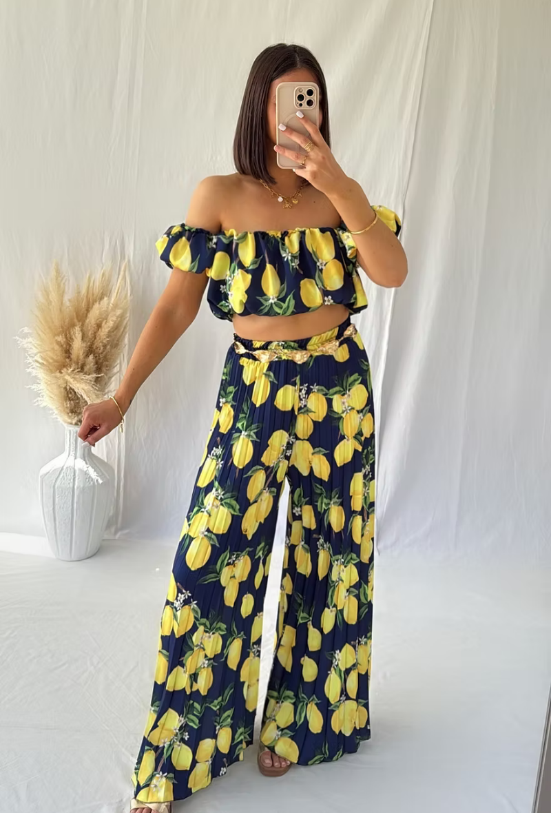 Ensemble pantalon palazzo et top - Marina