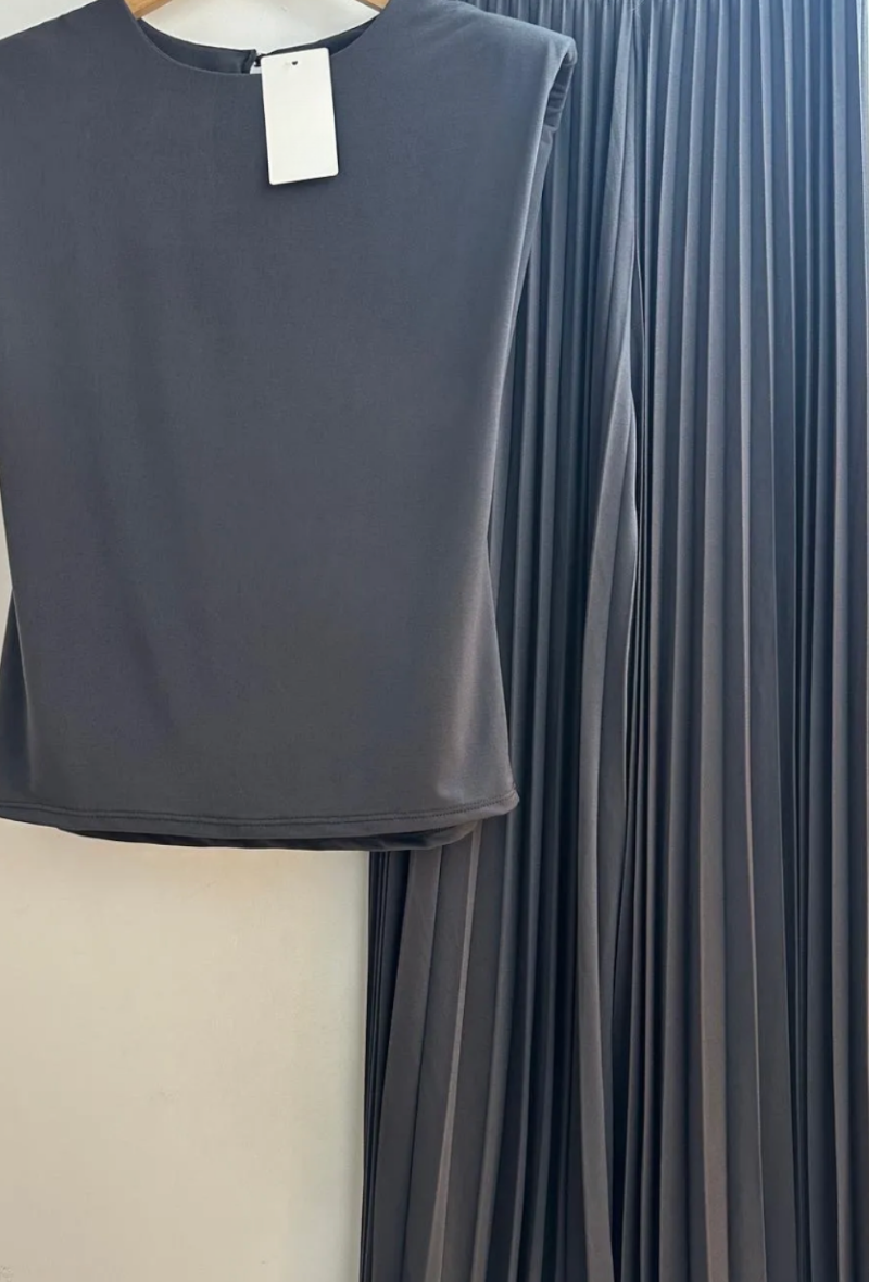 Ensemble haut et pantalon large plissé - Nelly