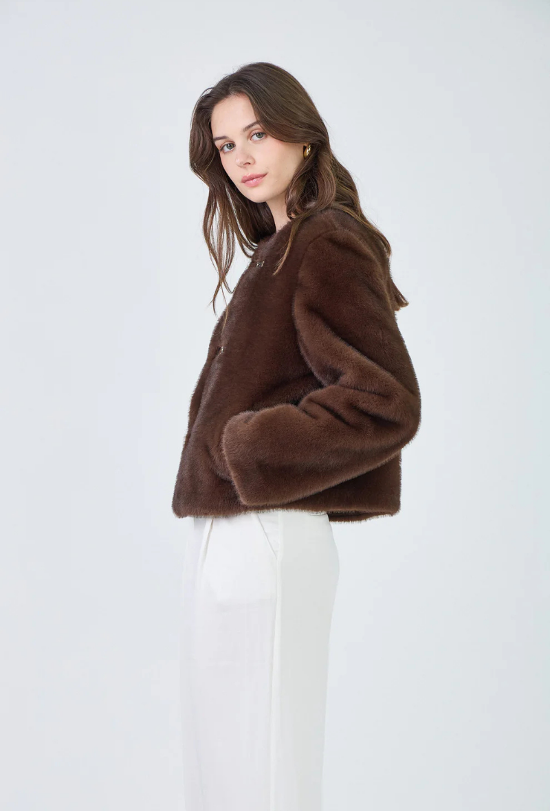 Veste en fausse fourrure disponible en plusieurs couleurs - Billy