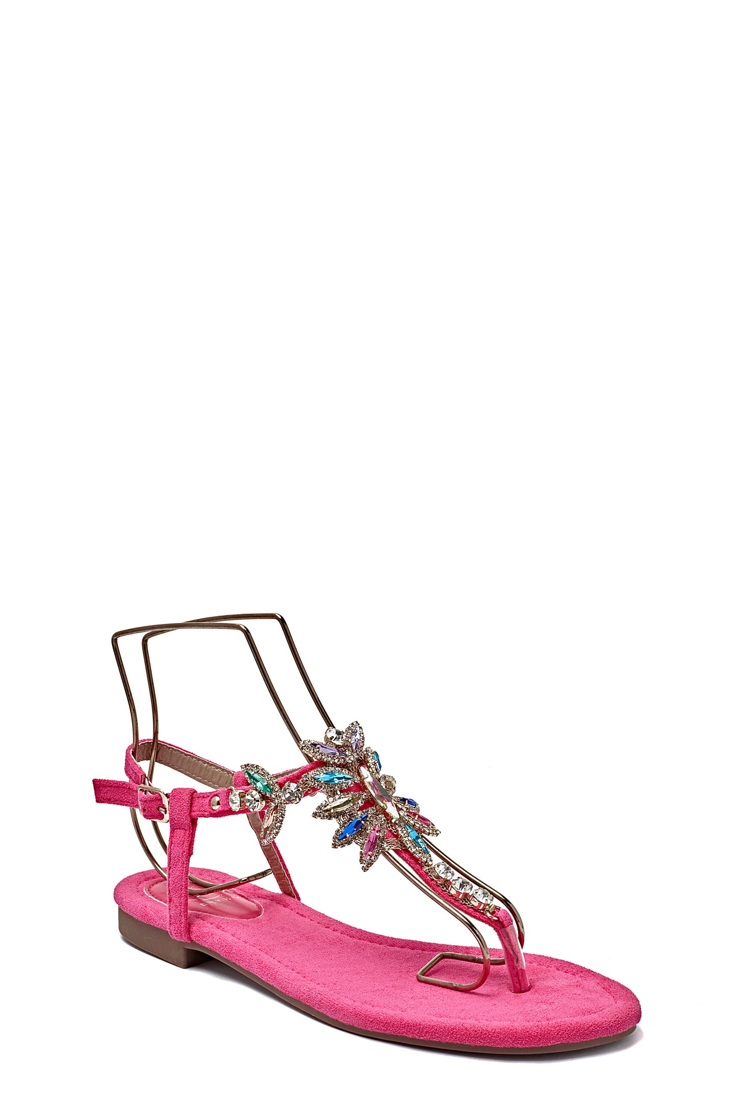 Sandales avec strass rose - Amélia