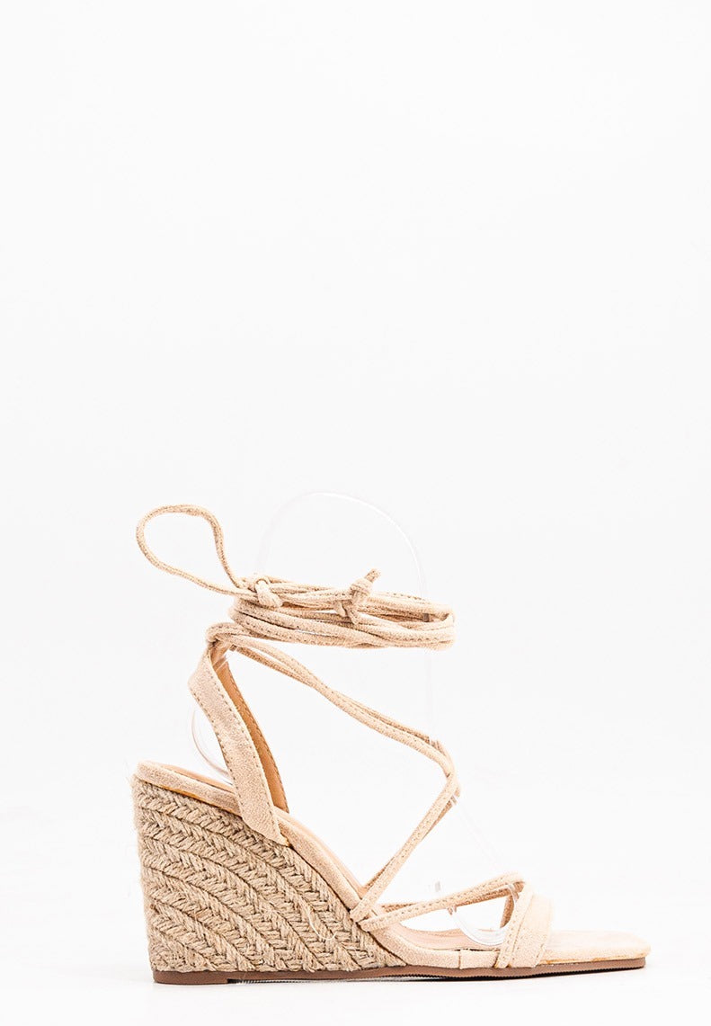 Sandales à plateforme avec lacets disponible en plusieurs couleurs - Sally