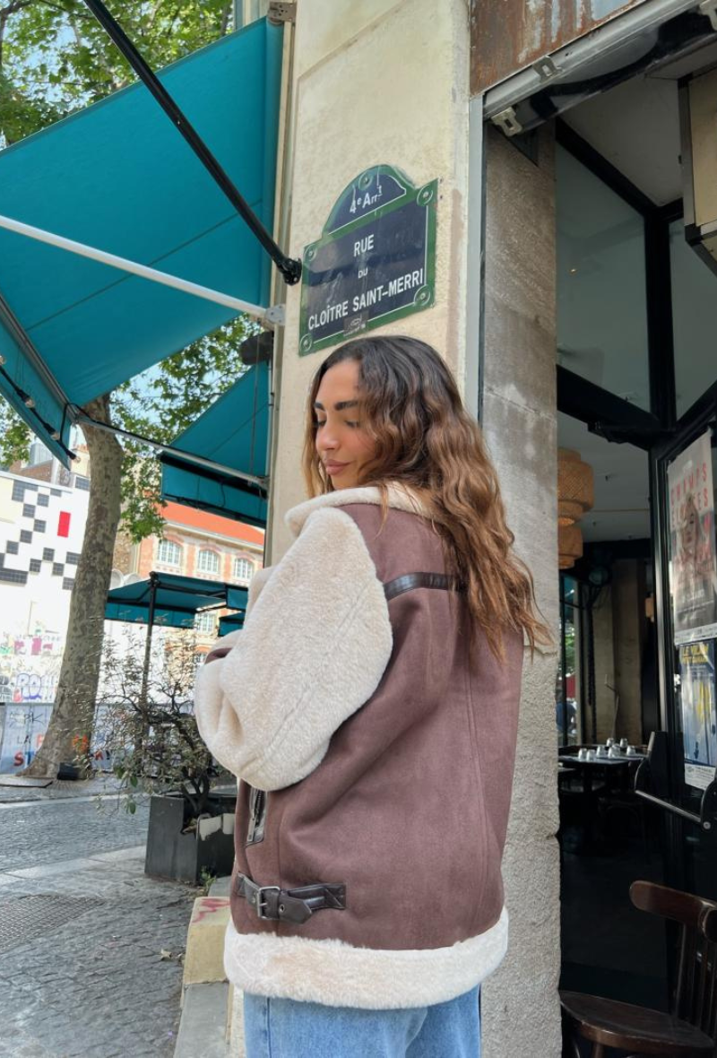 Veste en fourrure choco - Ancy