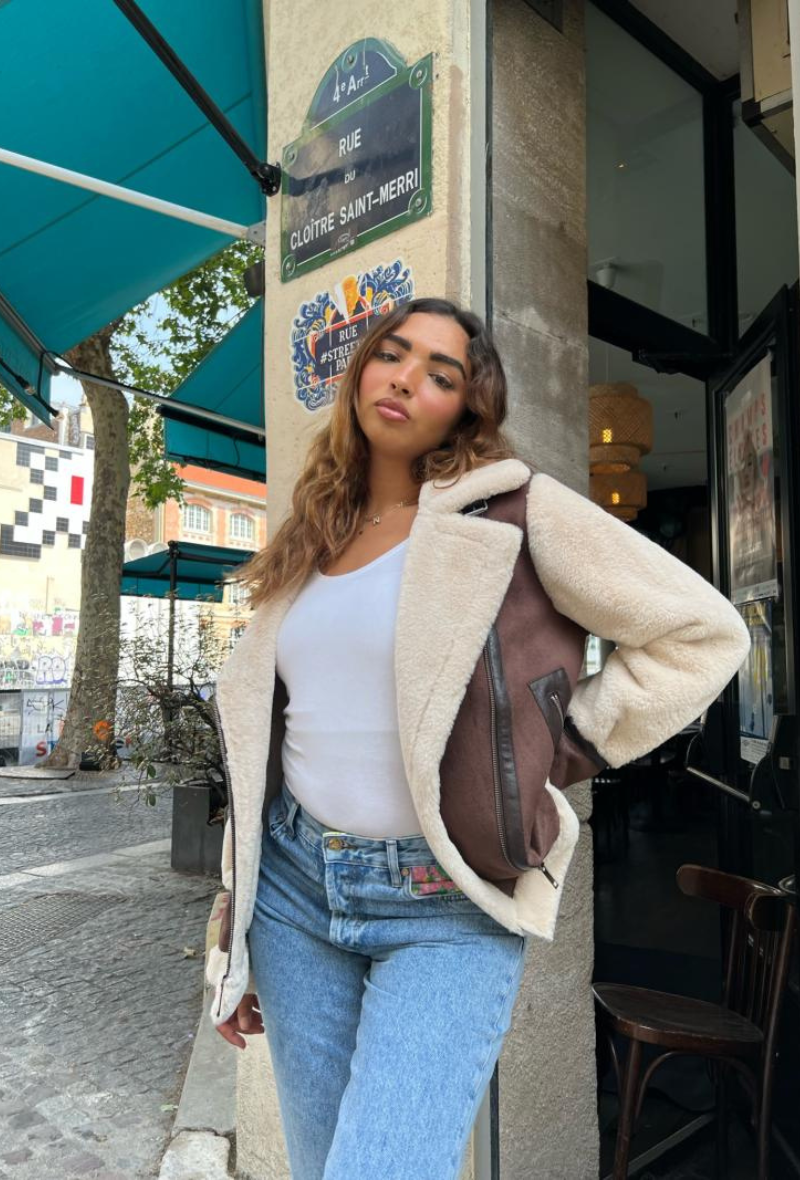 Veste en fourrure choco - Ancy