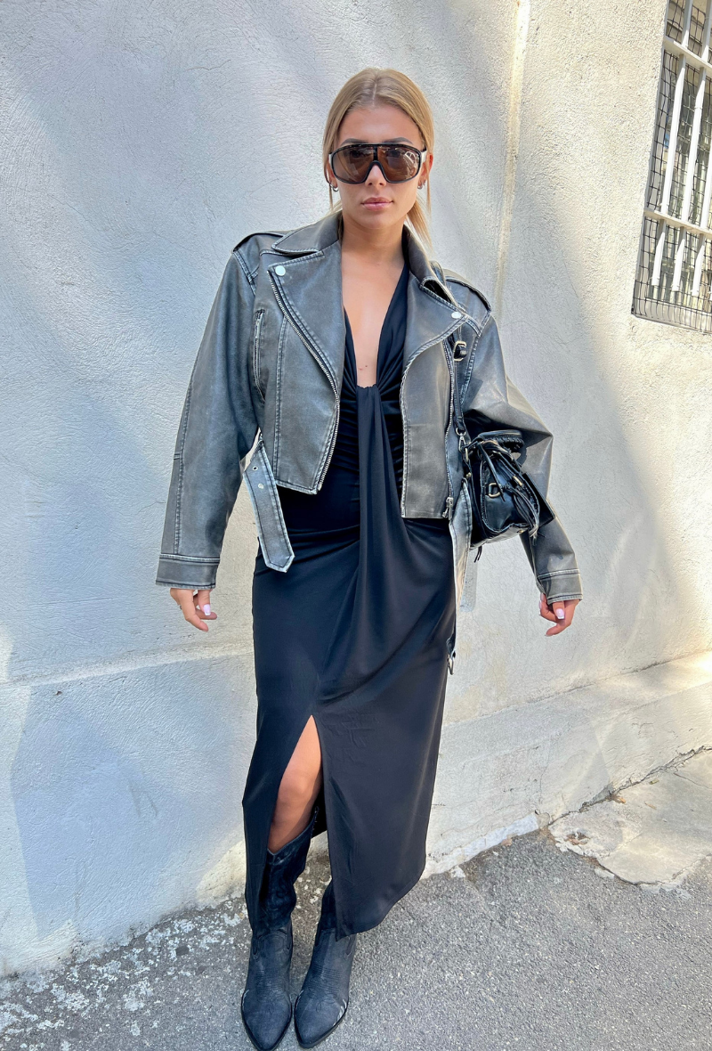 Robe longue avec fente devant - Saldi