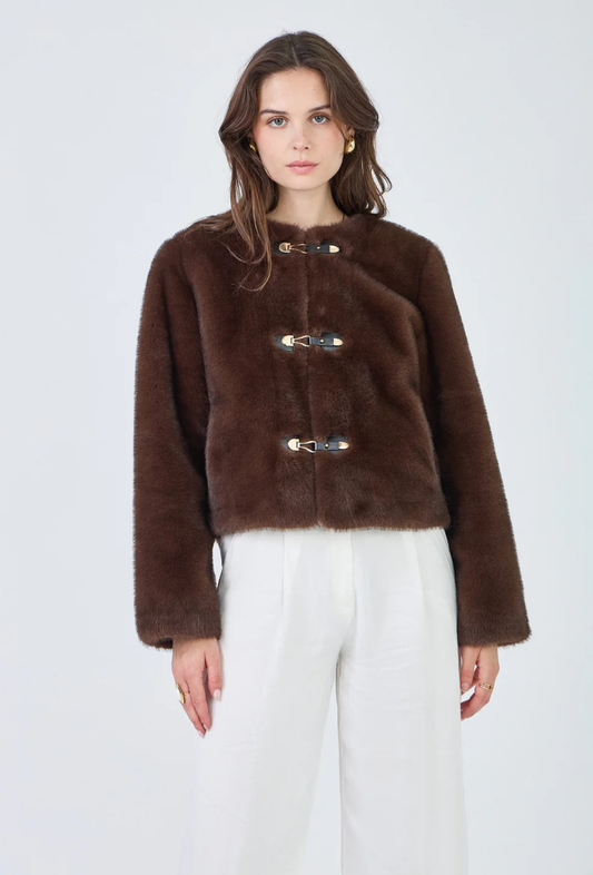 Veste en fausse fourrure disponible en plusieurs couleurs - Billy