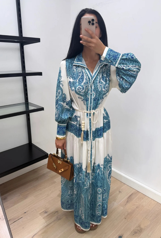 robe longue blue un véritable bestseller à paris - greta