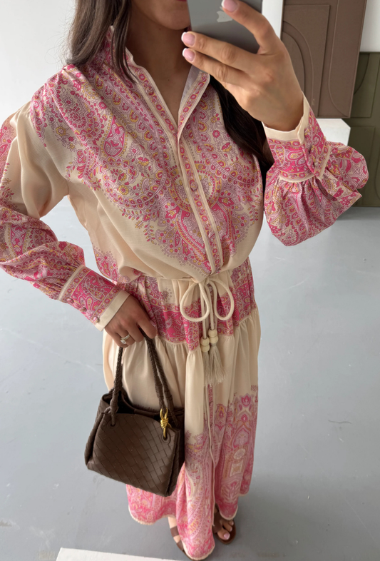 robe longue rose un véritable bestseller à paris - greta