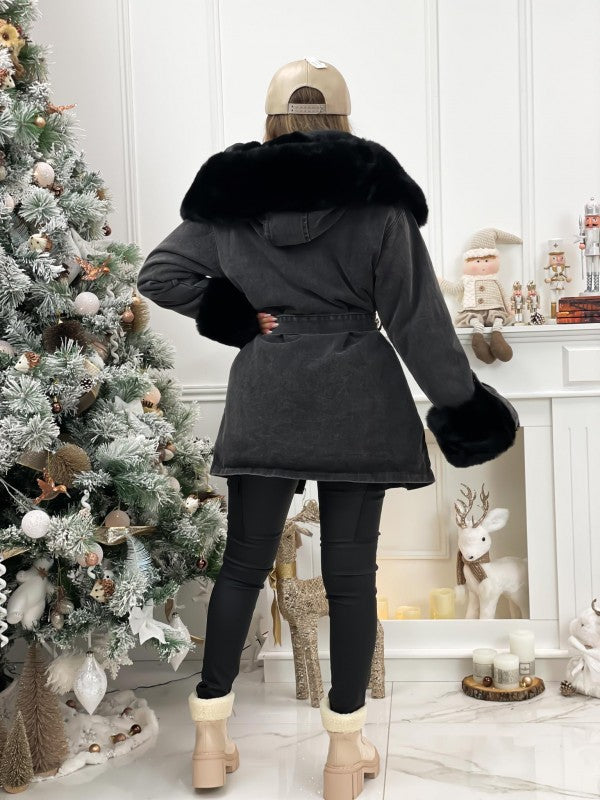 Back in stock manteau avec fourrure chic et tendance - Romy